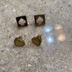 Kate Spade & Michael Kors gold plated earrings